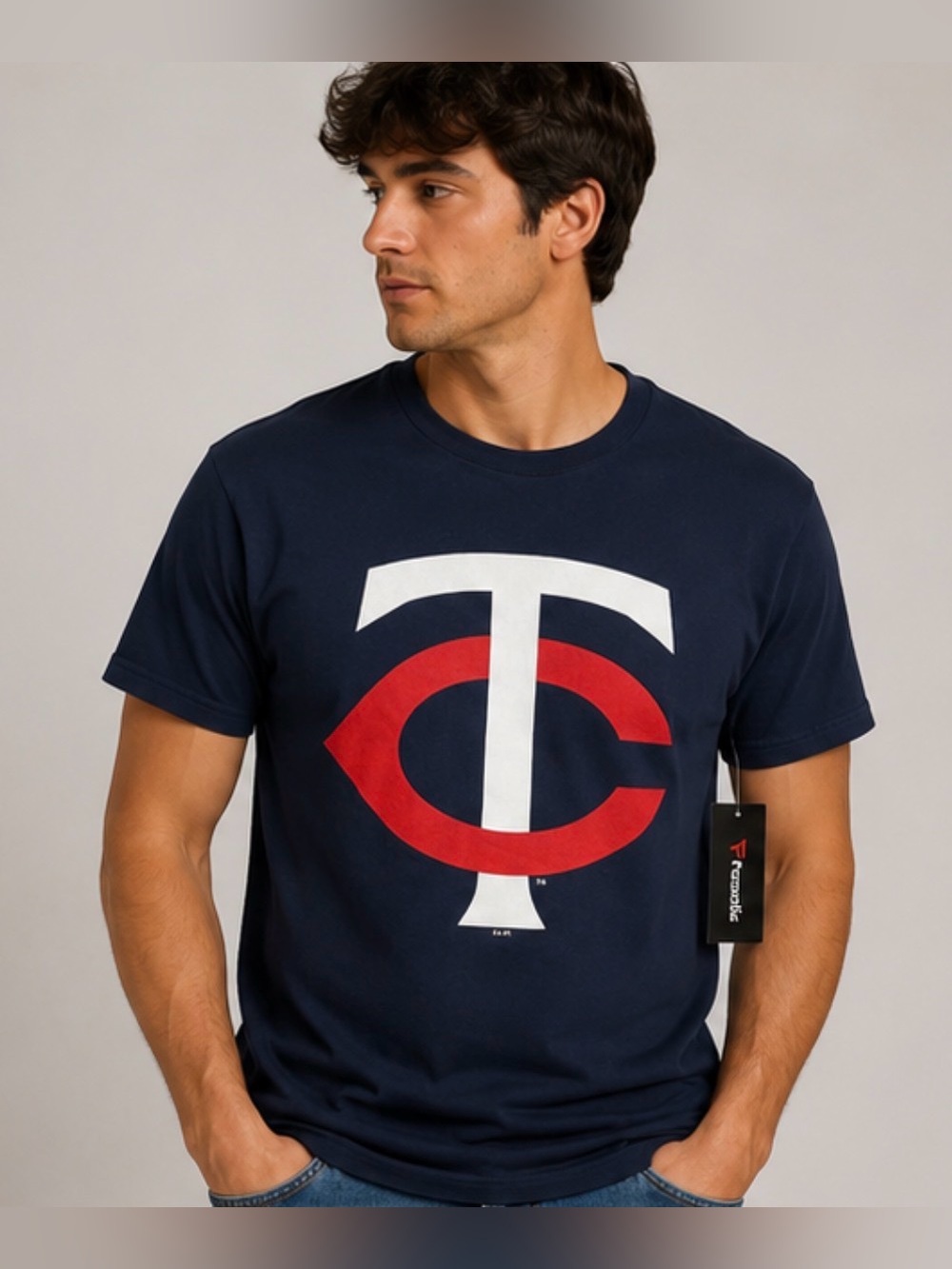 NWT Minnesota Twins Fanatics Navy Logo T Shirt Mens 2XL MLB Baseball Tee